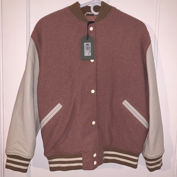 AllSaints Base Bomber Jacket in Smoke Orange/Oyster *BNWT Box Included* - Picture 4 of 14